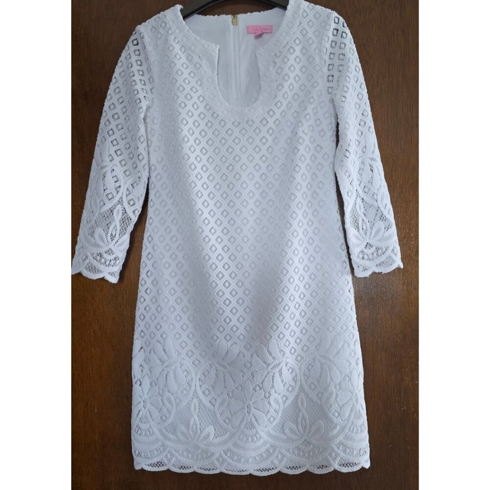 Lilly Pulitzer XS White long sleeve lace dress